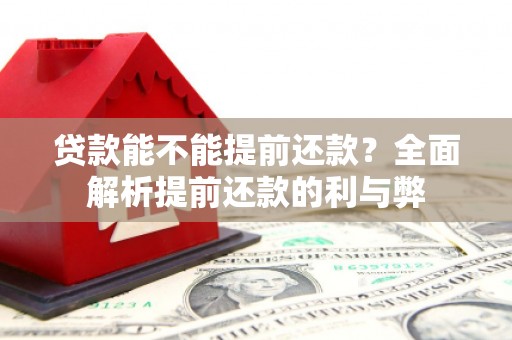 雁塔贷款能不能提前还款？全面解析提前还款的利与弊