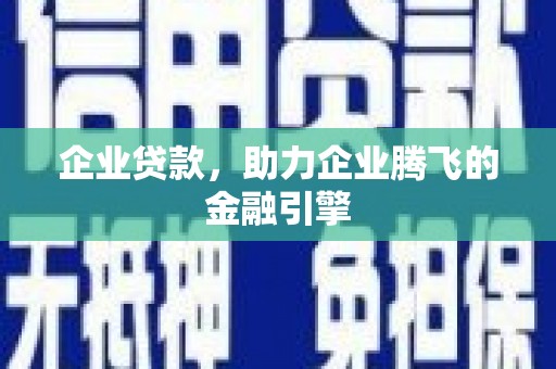 郁南企业贷款，助力企业腾飞的金融引擎
