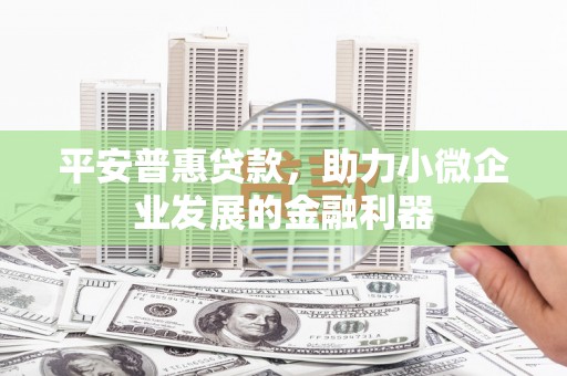 古县平安普惠贷款，助力小微企业发展的金融利器