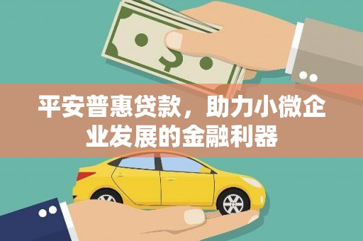 台北平安普惠贷款，助力小微企业发展的金融利器