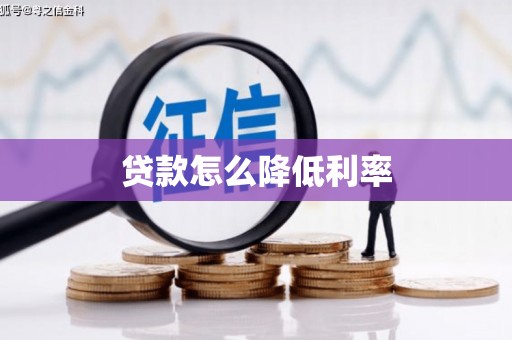 宛城贷款怎么降低利率
