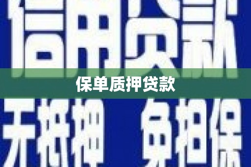 昆明保单质押贷款