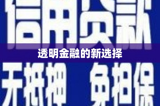 永康透明金融的新选择